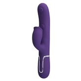 Party Up Alan Dual Motor Vibrator 22.8 Centimeters USB Rechargeable with Licking Clit Stimulator and Thumping Shaft VIBRATORS-RABBIT